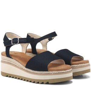 Toms Black Wedges